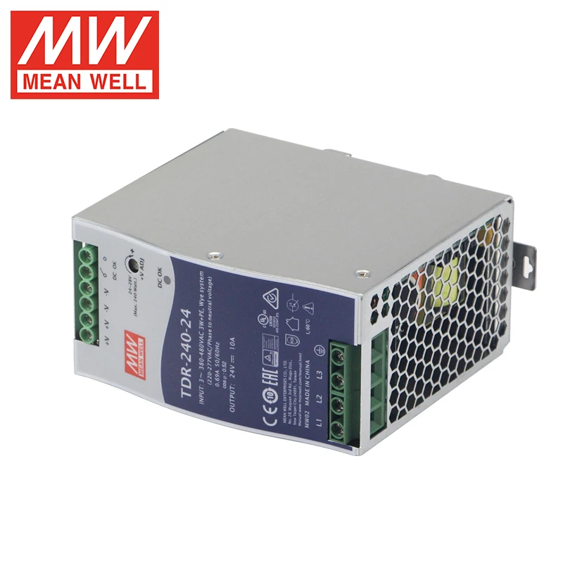 Dr-240 240W 12VDC 24VDC 単一出力DINレールSMPSスイッチング電源供給