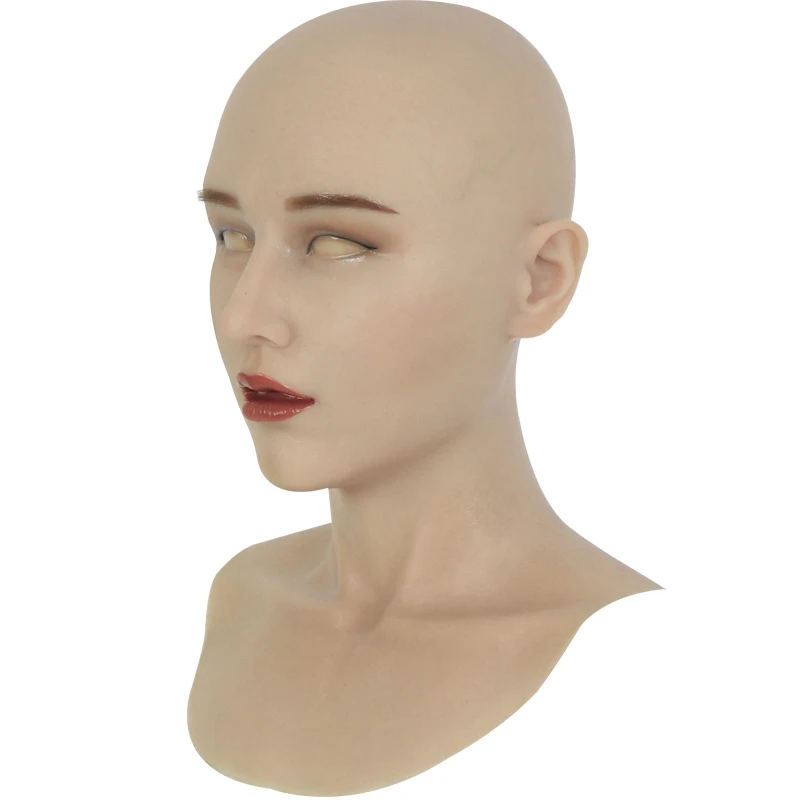 Custom Realistic Halloween Silicone Human Mask Female Face Mask for Crossdresser Transgender Drag Queen Sissy Party