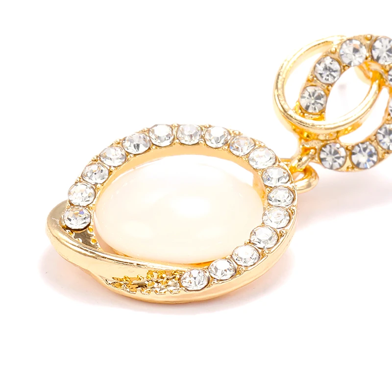 HOVANCI Ladies Fancy Items Gold Vermeil Earring S925 Silver Needle Cat Eye Stone Elegant Earring Women with Zircon