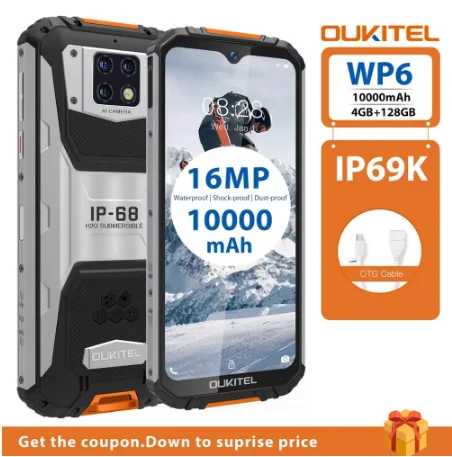 OUKITEL WP6 - Rugged Smartphone with 10000mah Battery