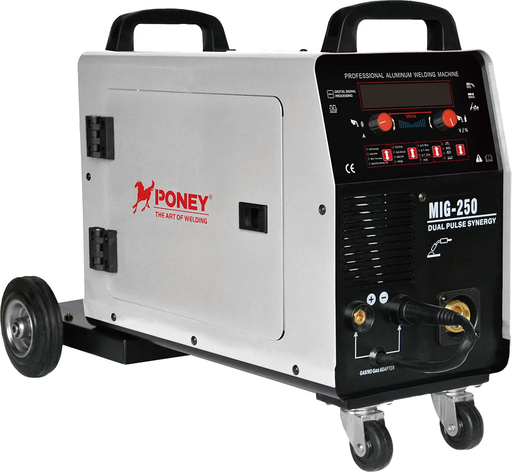 Wholesale Aluminum MIG Welder High Speed  Double Pulse Synergic Industrial LCD Display  MIG Welding Machine MIG-250DP 220V