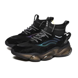 Прозрачные кроссовки для бега с подкладкой из попкорна на заказ удобные легкие в темноте стильные мужские модные кроссовки с подкладкой из легкого меха