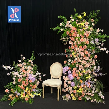 Promise Hot Sale Wholesale Wedding Flower Arch Artificial Colorful Flower Arch Decoration Backdrop