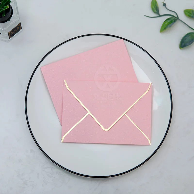 Конверт с позолоченными краями чехол для кредитных карт креативный перламутровый бумажный пригласительный позолоченный