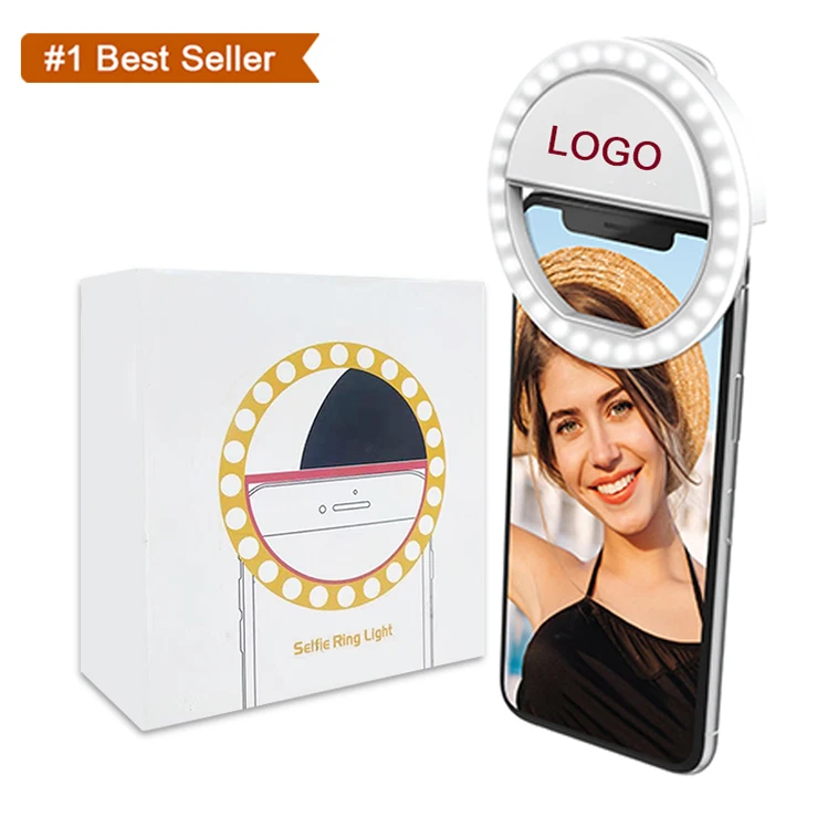 Portable Rechargeable LED Phone Stand Tripod Flash Selfie Ring