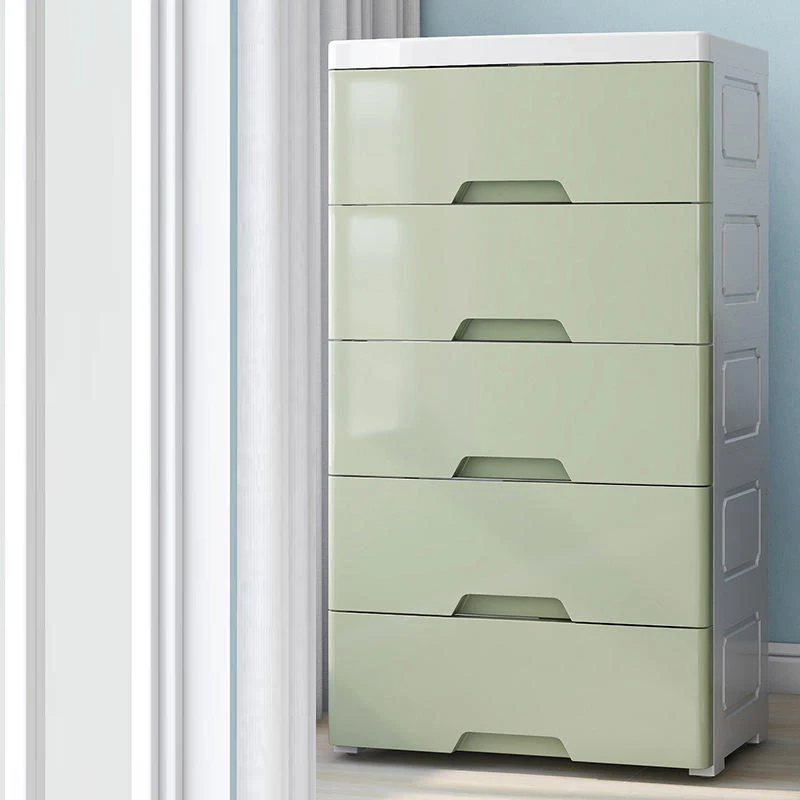 4 Tier Foldable Plastic Storage Drawer Cabinet Colorful Bedroom Household with Pull-out Drawers for Clothing Organization details