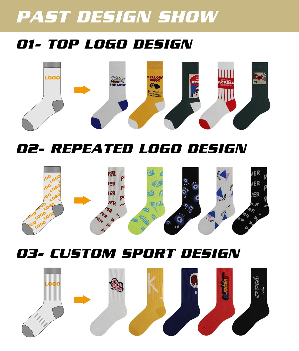 Free Mockup & Samples Design Your Own Logo Socks Custom Made Unisex