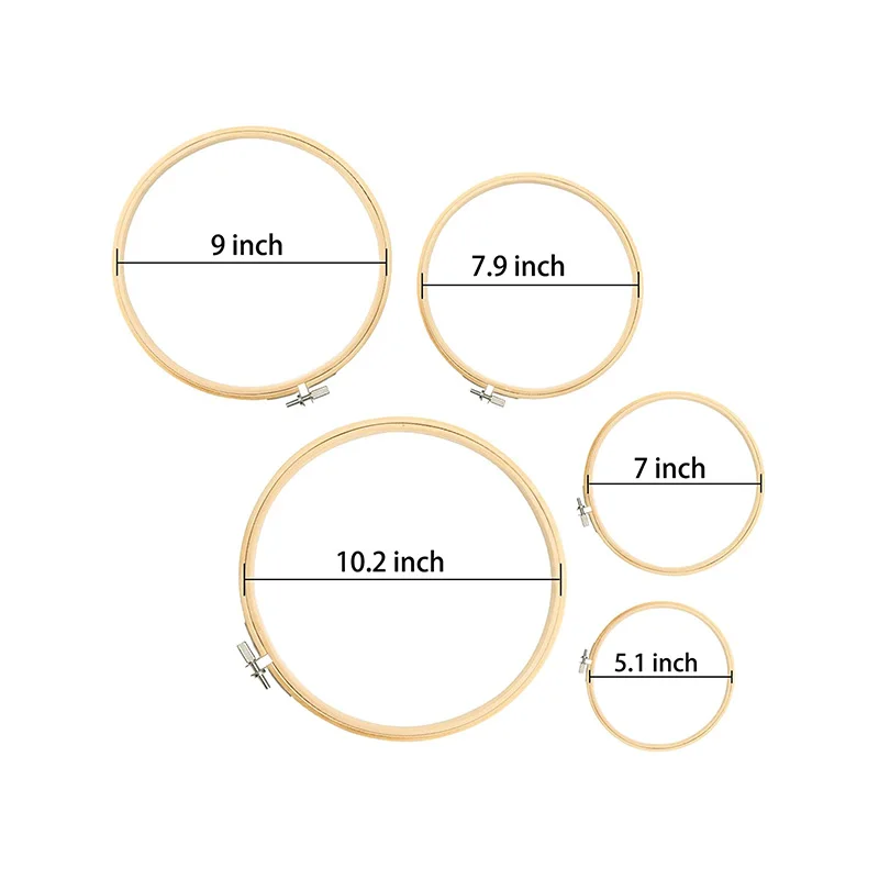 Кольцо для вышивки бамбуковое 5 штук от до 10 дюймов крестиком
