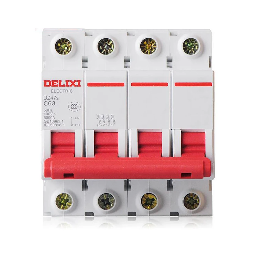 Delixi Dz47s 63a 4p Ac Miniature Circuit Breaker Electrical Symbol