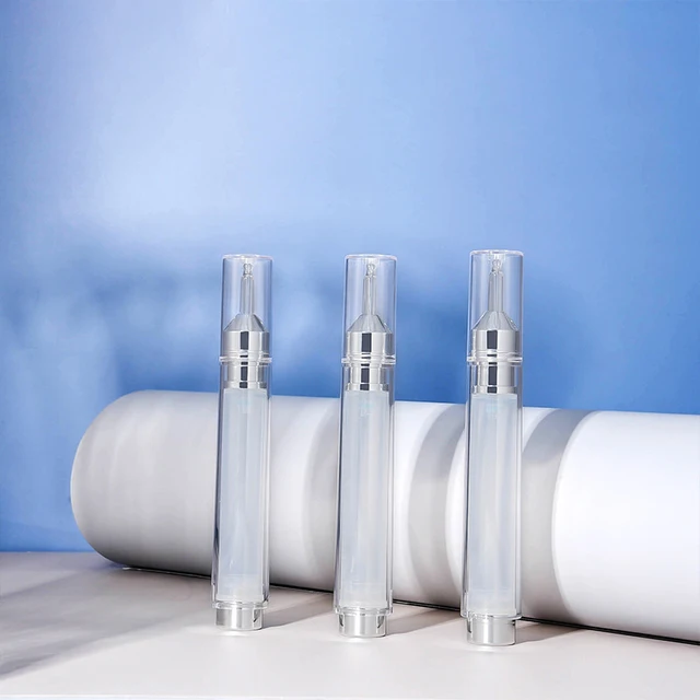 New Design Luxury Custom Empty Plastic Eye Cream Injection Tube Cosmetic Syringe Airless Bottle for Skincare Packaging
