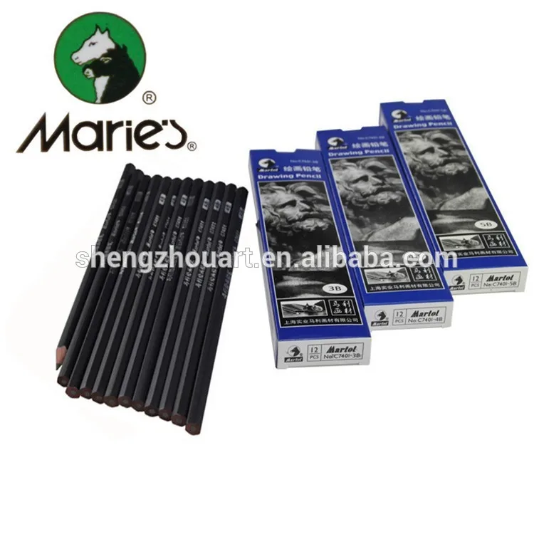 Marie's 12 Pcs Sketching Drawing Pencils with Box Set for Artists