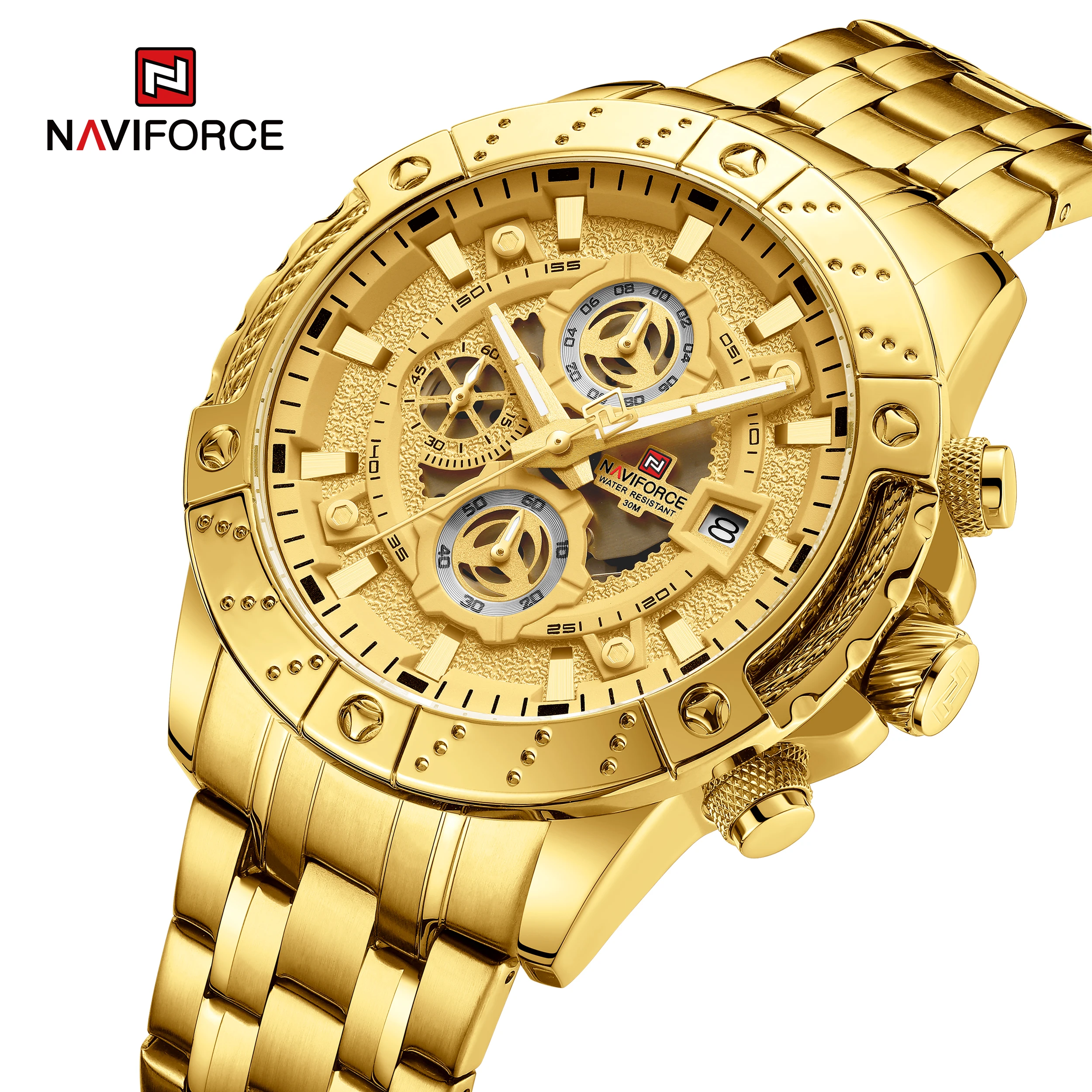 Naviforce NF9227 fashion dongguan mens hour cool Stainless steel band