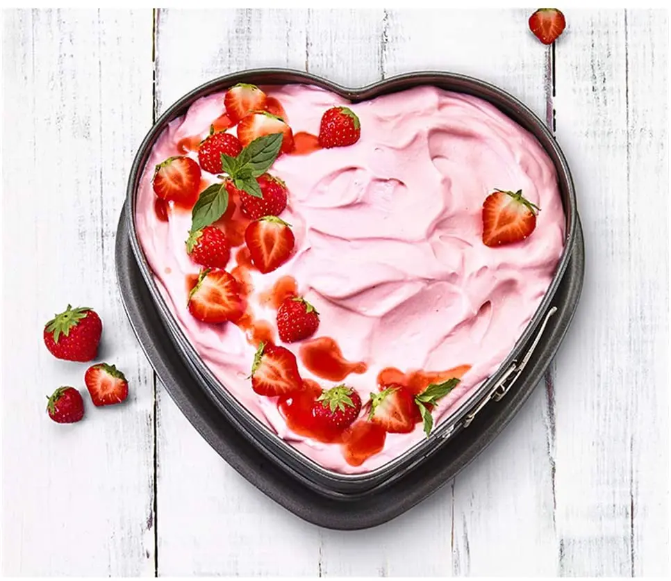 Bakeware Heart Shaped Springform Cake Pan with Removable Bottom Baking Mold For DIY Dessert Love Round Heart Square Shape