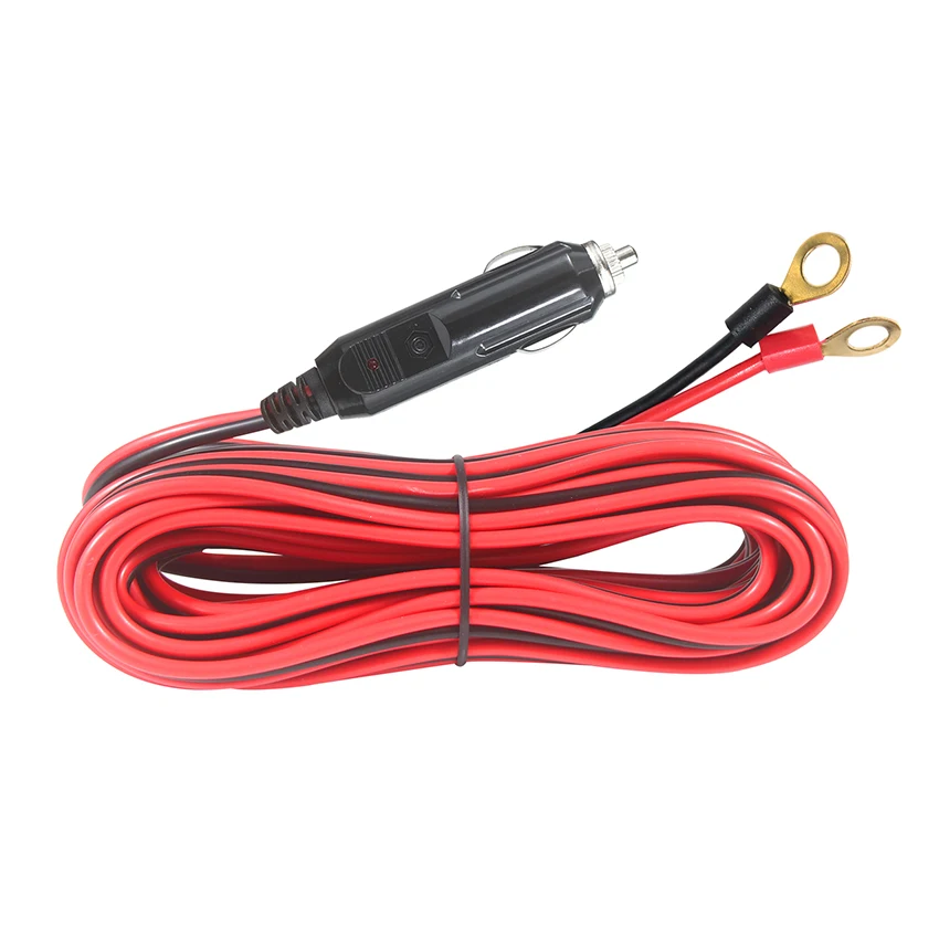 Auto Wechselrichter Kabel Zigarettenanzünder Stecker auf O-Ring-Anschluss mit 20A Sicherung für Auto-Wechselrichter, Luftpumpe, elektrischer Becher etc. 12 V 24 V (2 Stücke