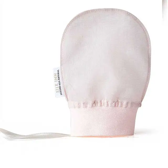 Exfoliating Gloves Natural Vegan Silk Scrubber Face Glove Bath Brushes
