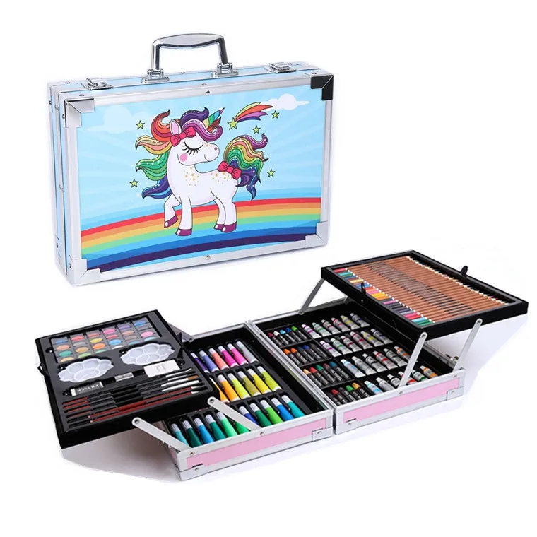 145PCS Aluminium Unicorn Stationery Set Kids Art Kit for Kids - China  Promotion Gift, Stationery Set