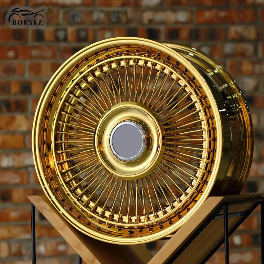 18 20 22 Inch Car Spoke Wheel Chrome Titanium Gold Aluminum Rims Steel ...