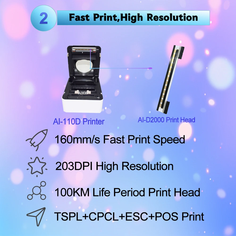 AMZ FBA Thermal Label Printer 4x4 4x6 Inch Label Adobes PDF File Print From Win Android IOS System for Shipping Label