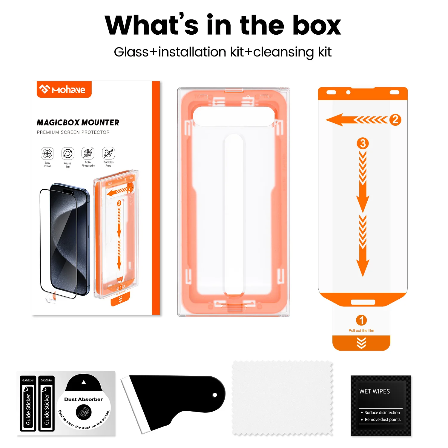 Easy Installation Kit Iphone 13 14 15 Pro Max Tempered Glass Privacy