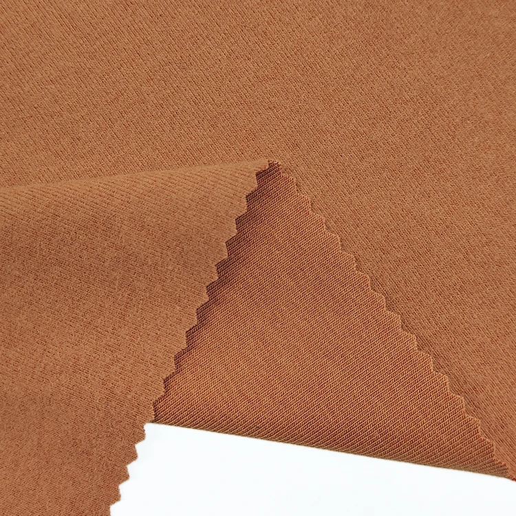 China Supplier Solid Ribbed Cotton Fabric, High Stretch Rayon Spandex Brush Rib Knit Fabric/ supplier