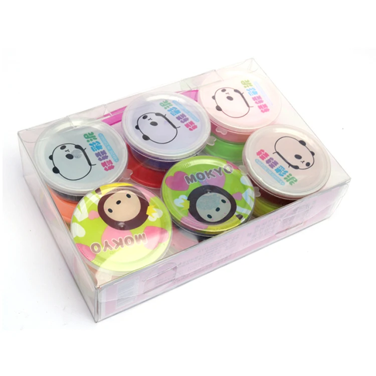 12 Colors PVC Container High Quality Modeling Popular Super Light Clay