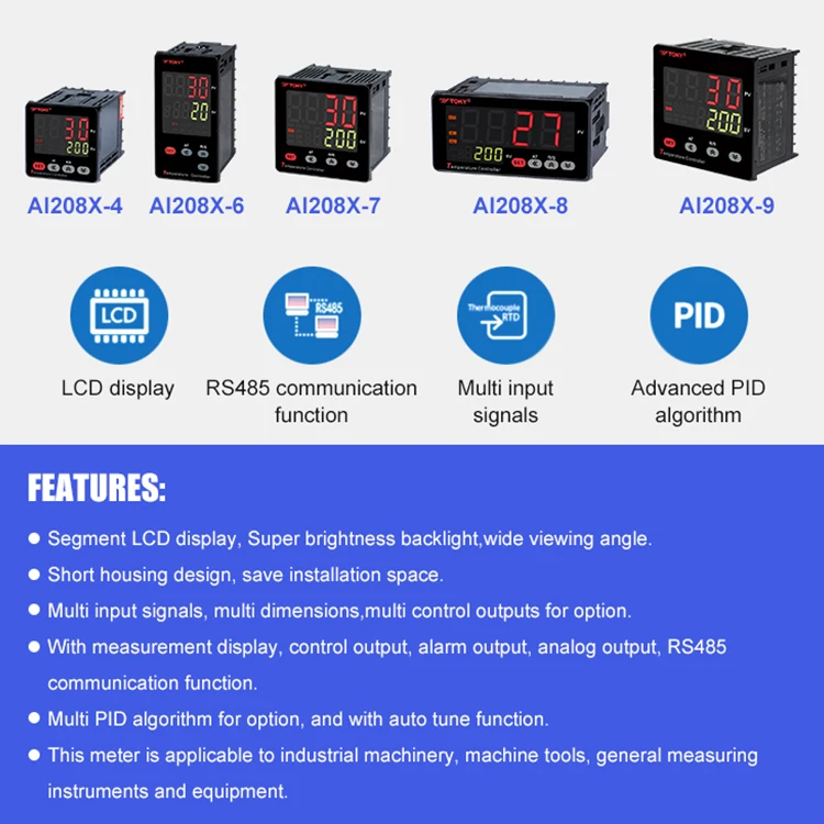 Easy to Operate Industrial PID Auto-tuning Digital Display Thermostat Temperature Controller