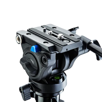 Fotopro Lightweight Fluid Drag Pan Head Heavy Duty Tripod Fluid Head 360 Rotating DSLR SLR Video Cameras Head detail image