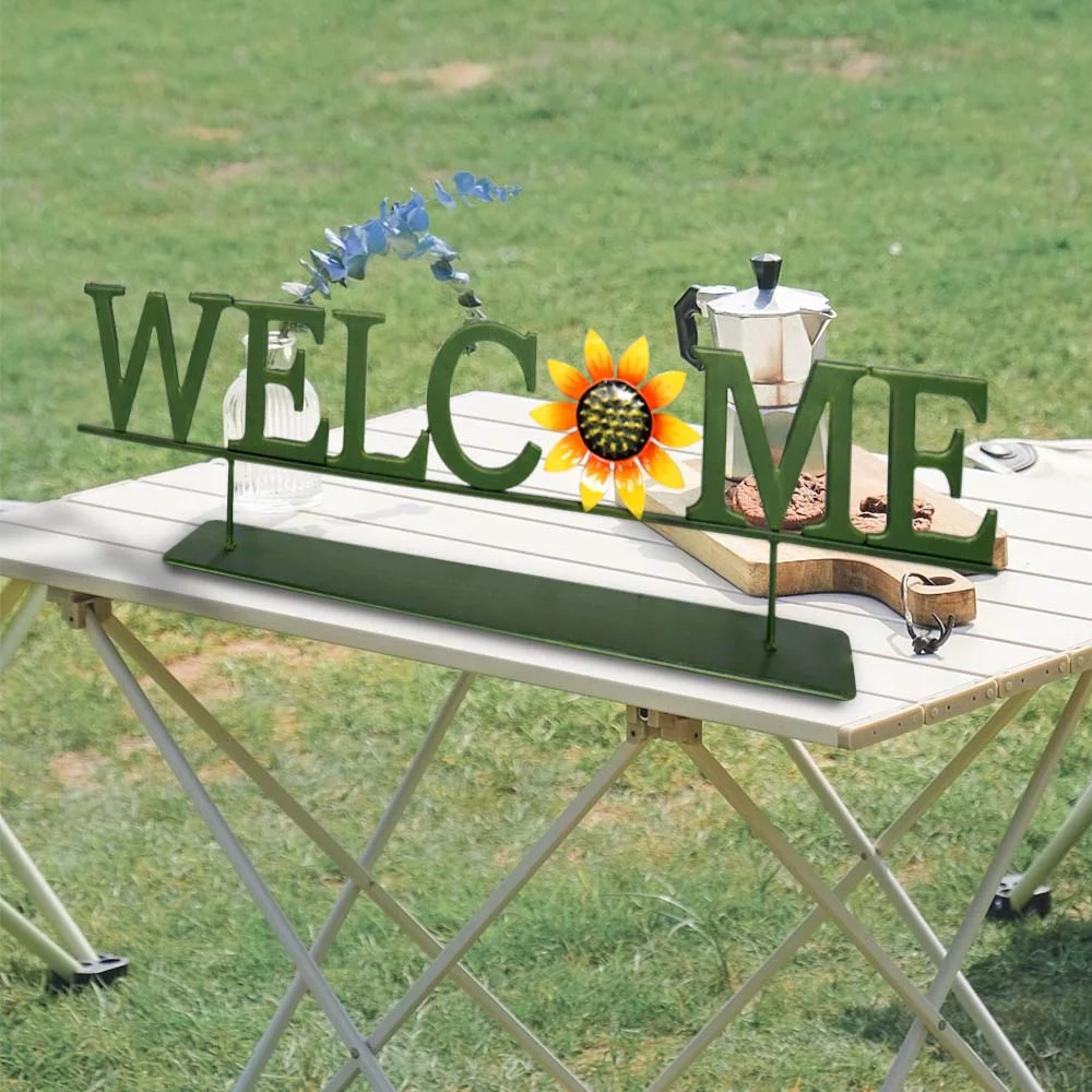 Welcome Signs Art  Table  Home Antique Crafts Metal 