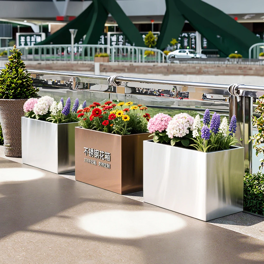 Customized flower boxes for overpasses