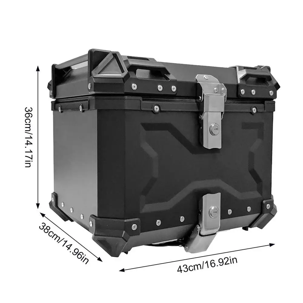 Rear Box For Motorcycle 45l Portable Aluminum Motorcycle Trunk Box Universal Motorcycle Tail Box