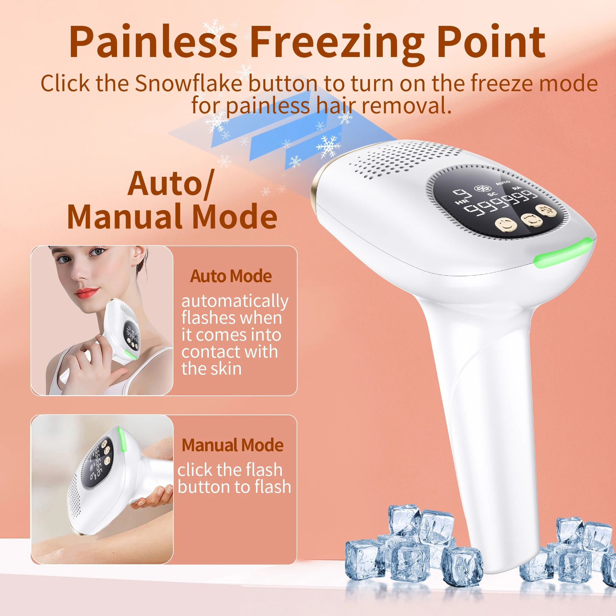 2023 Professional Ice Cooling Ipl Beauty Device Hair Remover For Hair 