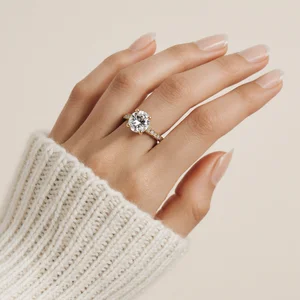 Full Customized Luxury Silver Lab Created Diamond Jewelry Custom Ring Fine Design Engagement Wedding Anniversary