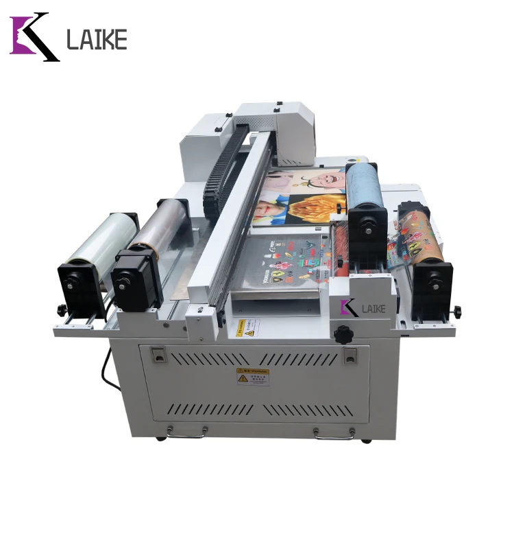 High Quality Custom UV DTF Printer 6090 Model Roll Flat
