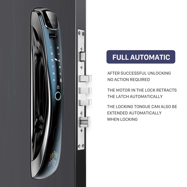 Factory Price Premium Quality 3D Face Recognition Biometric Fingerprint TUYA WIFI Smart Door Lock Outdoor Digital Lock D27
