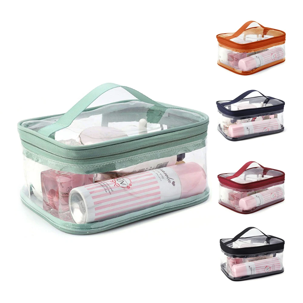 Custom Travel Storage Toiletry Organizer Wash Makeup Bag Portable PVC Cosmetic Bags Transparent Swimming Waterproof Bag