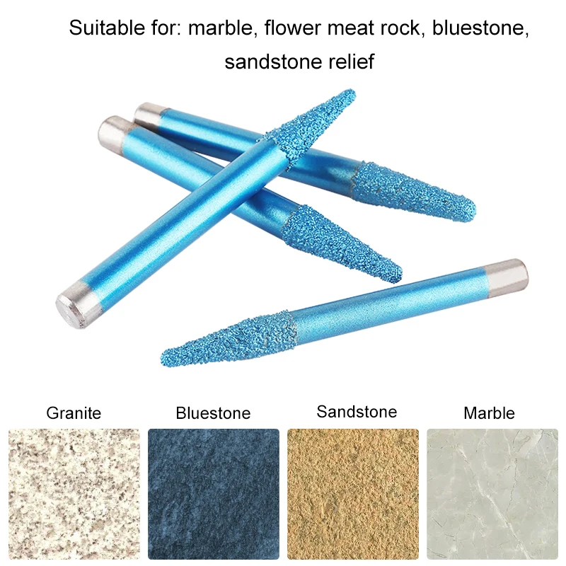 Dialead Granite Smelt Diamond Engraving Bits For Stone Milling Machine