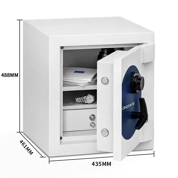mk 894 ceqsafe digital fingerprint combination lock white 50mm door thickness two hours fireproof home safe box-13