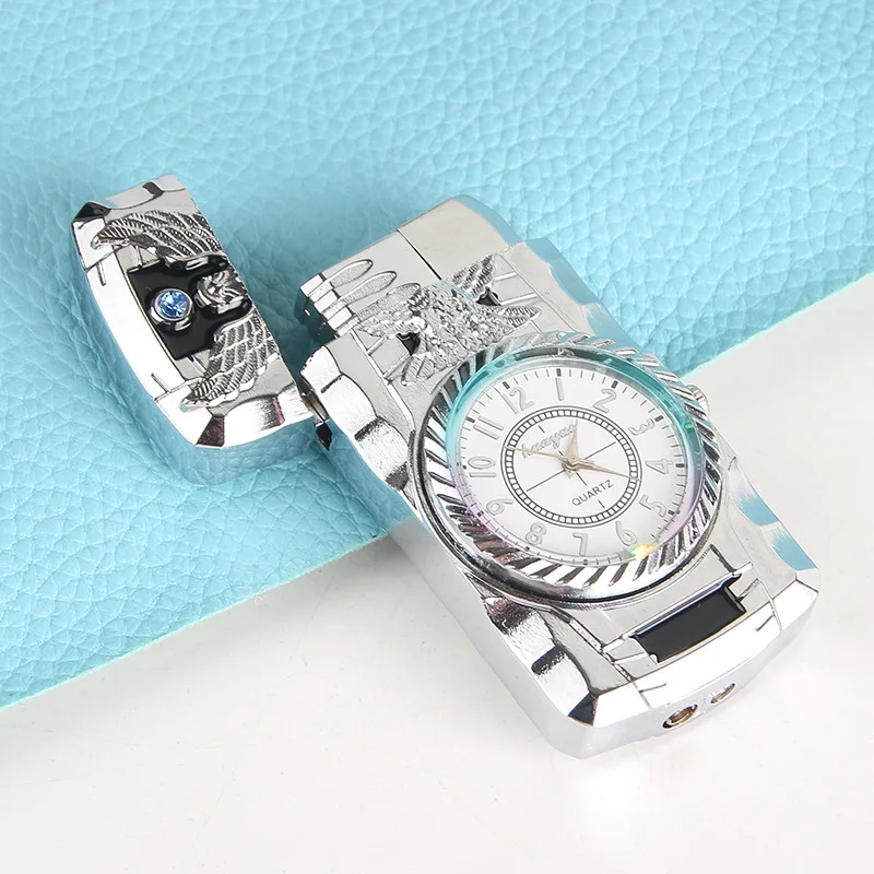 Creative Colorful Watch Jet Flame Windproof Butane Gas Lighter Personalized Metal Lighter