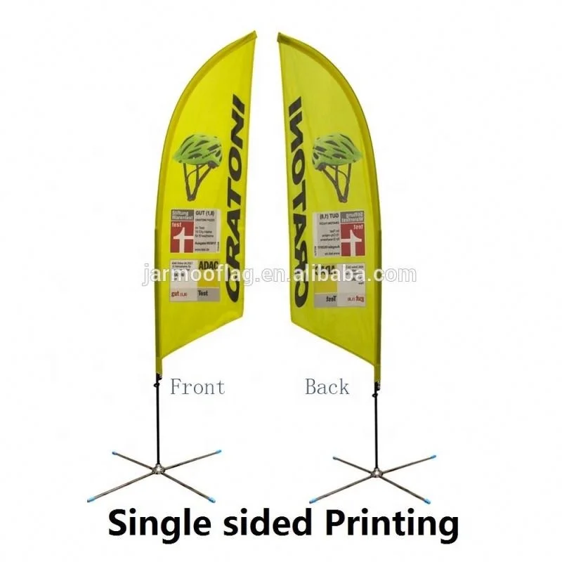 Free Design Custom Outdoor Beach Flag Cheap Advertising Tear Drop and Rectangle Knife Flag Banner With High Quality