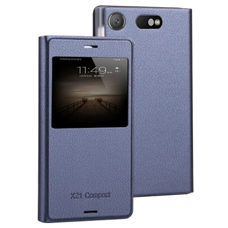 Large Stock For Sony Xperia Xz1 Compact Litchi Texture Horizontal Flip Leather Case With Call Display Id Dark Blue Buy Cheap Price Mobile Phone Accessories High Quality Phone Accessories Wholesale Price Ell Phone