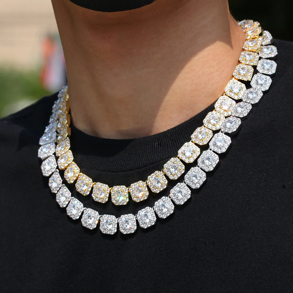 Buy KRYSTALZ Mc Stan Cuban Link Chain for Men Women Iced Out Chain with  Thorns Diamond Cubic-Zirconia Bling Miami Necklace Hip Hop Accessories  (Gold) at