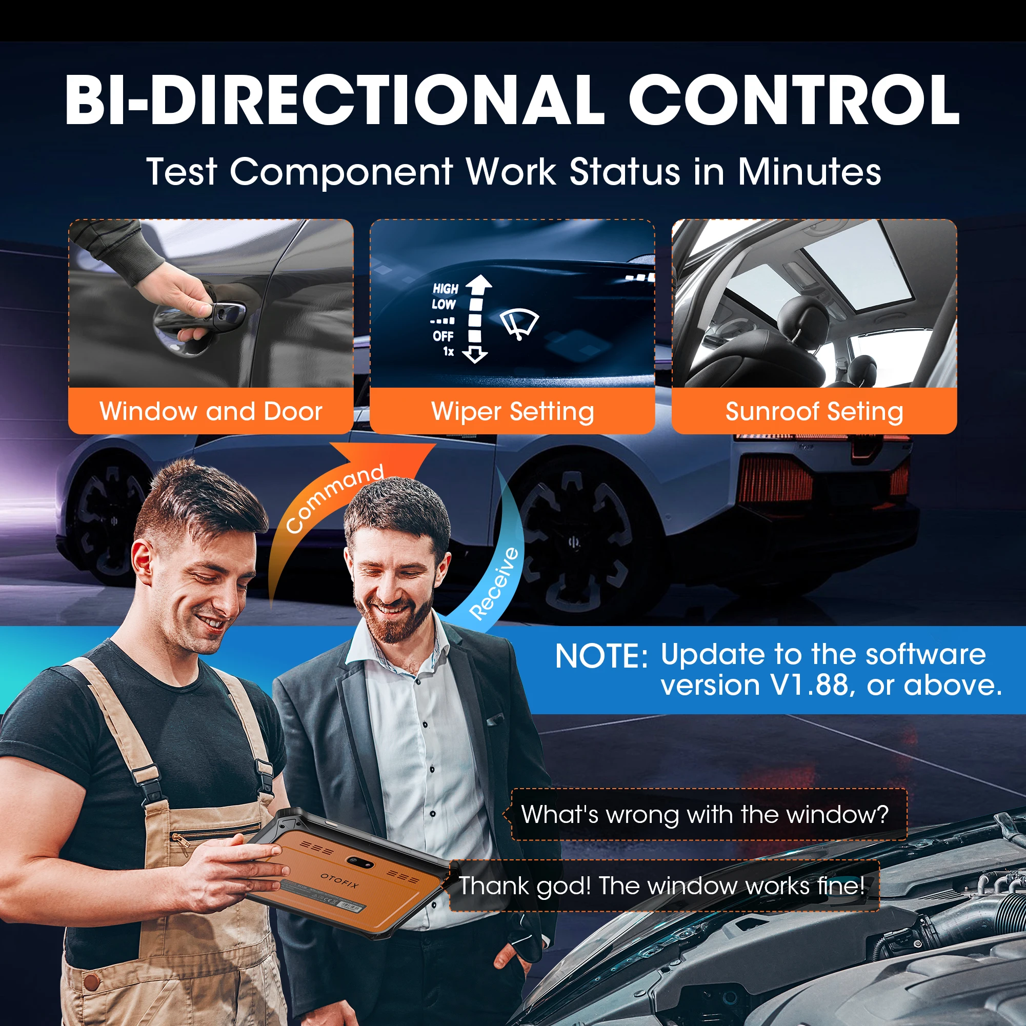 OTOFIX D1 Lite All System Diagnostic Bidirectional Scan Tool with 38+ Special Services Upgrade of MK808BT MK808 MX808