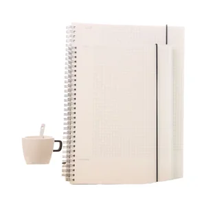 Custom Logo A5 Undated Wide Ruled Spiral Bound Notebooks Office Student Writing Essentials with Elastic Closure