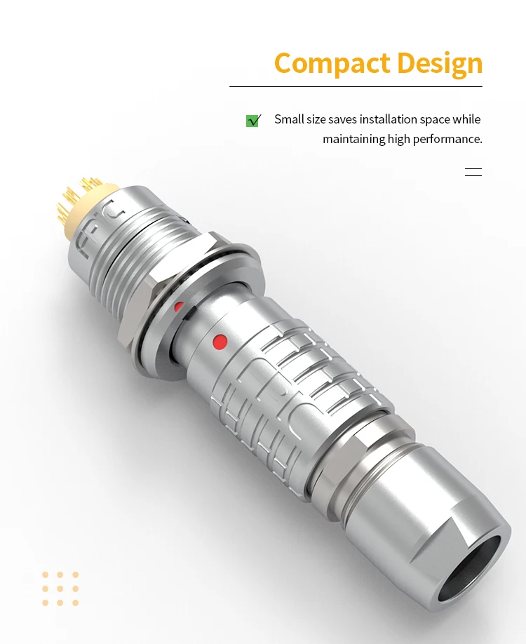 Mini Circular Male/Female Docking Sensor Connector Push Pull Self ...