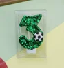 Candela numero 3 a forma di pallone da calcio
