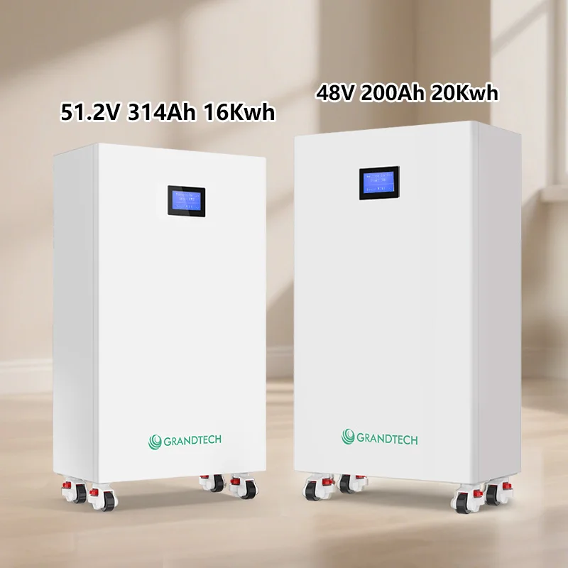 Grandtech 10kWh 15kWh 16kWh LiFePO4 Lithium Battery 100Ah 200Ah 314ah 51.2V 20kWh BMS Lithium Battery With Inverter Hybrid