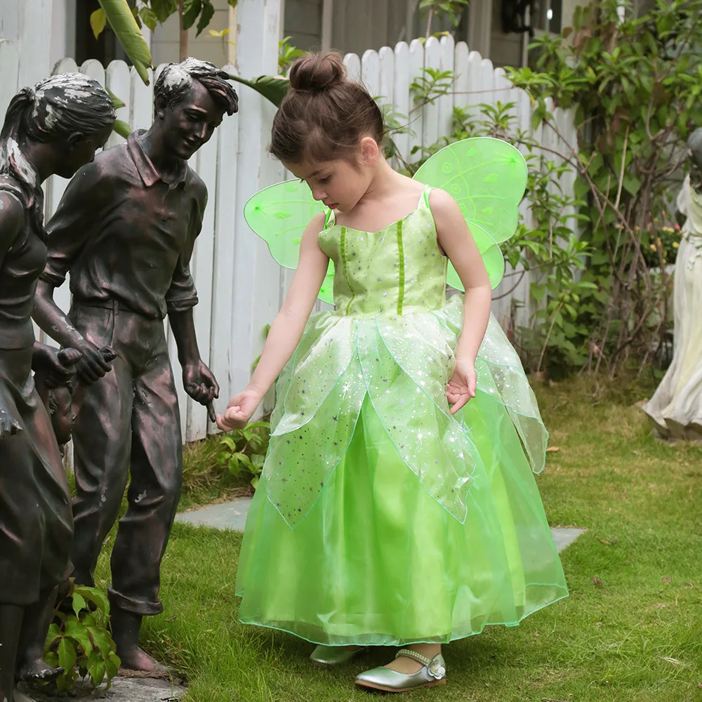 Disney Fairy Costume Adult Tinker Bell Fairy Cosplay Costume Dress - Green  Fairy Dress Up Outfit With Tags Womens Tinkerbell Costume