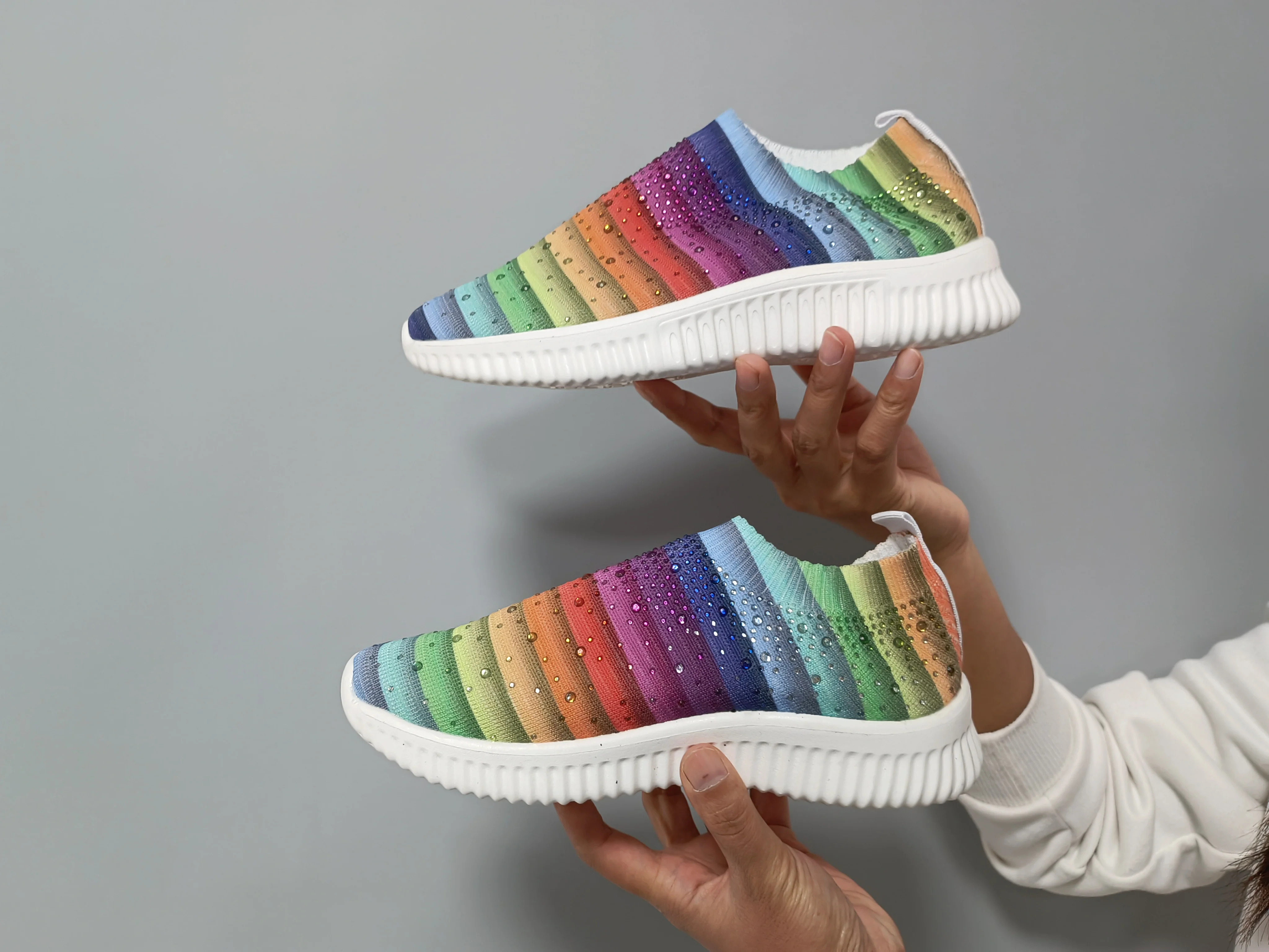 womens rainbow tennis shoes