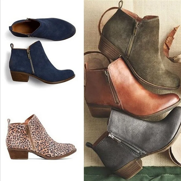 thick heel booties