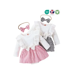 Baby Coveralls Cotton Romper Toddler Rompers One Pieces Playsuits Jumpsuit Bodysuits 2PCS Plain Baby Rompers